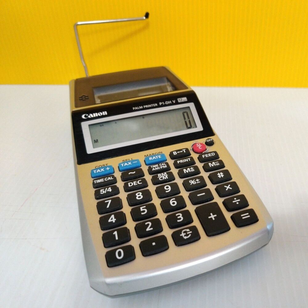 Canon Palm Printer Calculator P1-DHV 12 Digit Tax Business Adding Machine Office